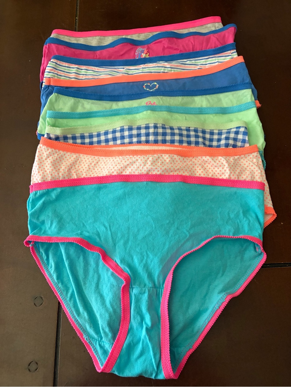 Target Girls Underwear Pack - Teal, Pink, Blue, Green, Orange